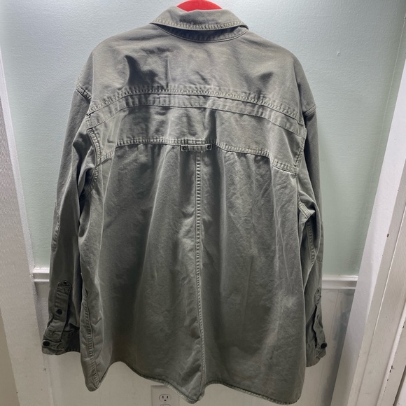 Levi's Green Denim  Button-Up Shirt Jacket - Picture 5 of 7